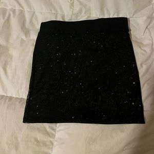 Mesh mini skirt